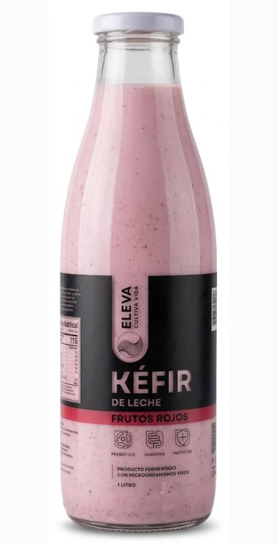 Kéfir de Leche Frutos Rojos 1 litro (vidrio)