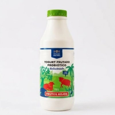 Yogurt Probiótico Deslactosado Frutos Rojos (stevia) 1 litro